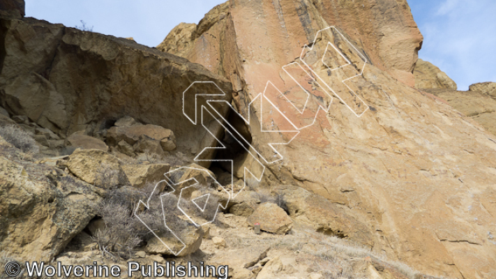 photo of Time's Up, 5.13a/b ★★★ at Cocaine Gully from Smith Rock Select