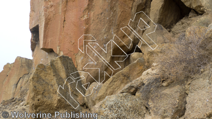 photo of Da Kine Corner, 5.12c ★★★ at Churning Buttress from Smith Rock Select