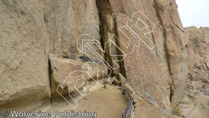 photo of Nightingale's On Vacation, 5.10a ★★ at Testament Slab from Smith Rock Select