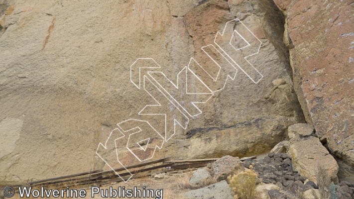 photo of Panic Attack, 5.12a ★★ at Testament Slab from Smith Rock Select