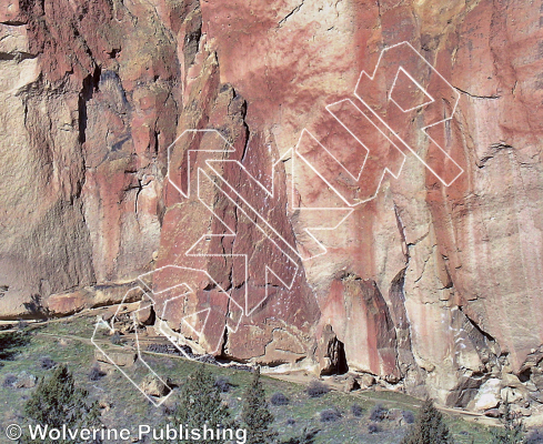 photo of Nightingale's On Vacation, 5.10a ★★ at Testament Slab from Smith Rock Select