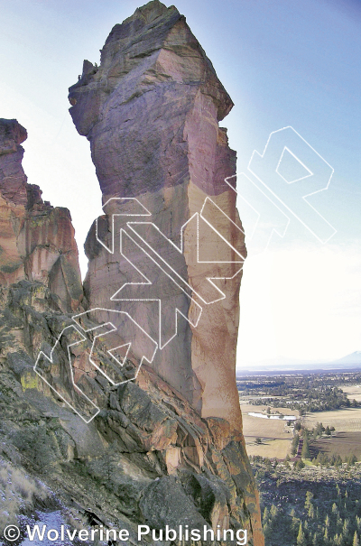 photo of The Backbone, 5.13a ★★★★ at Monkey Face N & E Faces from Smith Rock Select