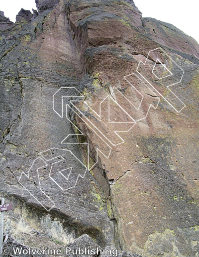 photo of Massive Luxury Overdose, 5.10c ★★ at Mesa Verde Buttress from Smith Rock Select