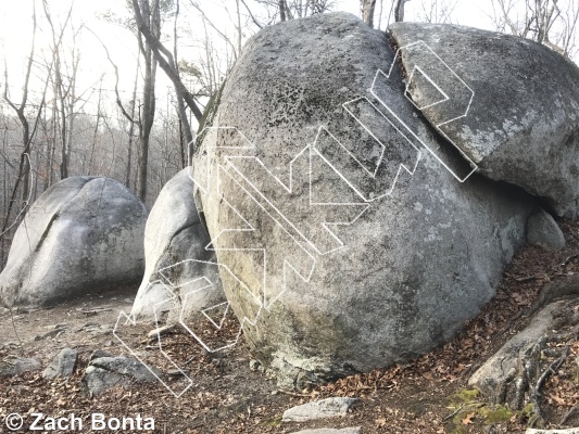 photo of Zen Slab, V2 ★★★★ at The Glove from Boat Rock Bouldering