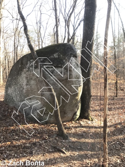 photo of Dogwood Arete, V3 ★★★ at The Glove from Boat Rock Bouldering