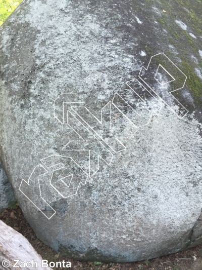 photo of Kauk Slab, V5 ★★ at Beam Me Up from Boat Rock Bouldering