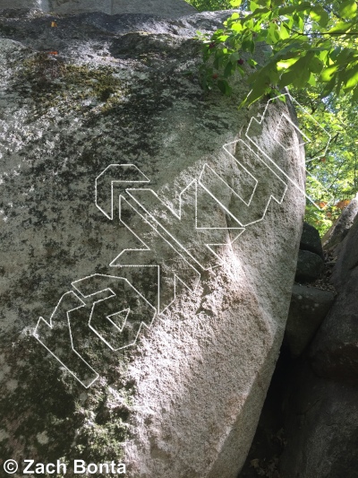 photo of Lost Boys Throw, V5 ★★ at Paint Can from Boat Rock Bouldering