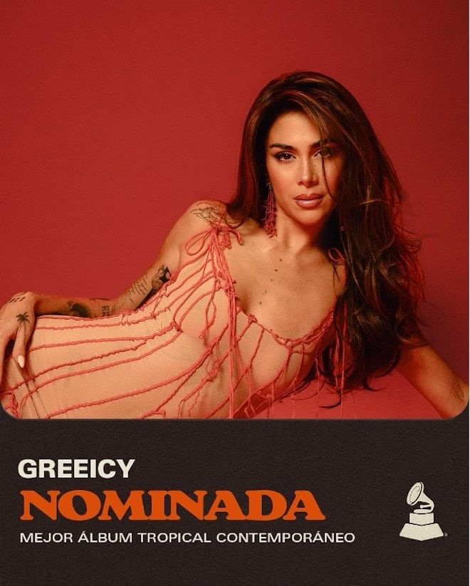GREEICY RECIBE NOMINACIÓN A 'MEJOR ÁLBUM TROPICAL' CONTEMPORÁNEO EN LOS PREMIOS LATIN GRAMMY® 2026