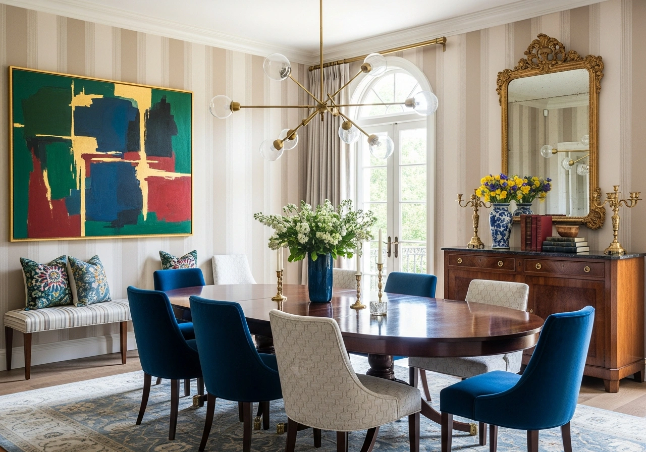 Neo-Traditional Dining Room