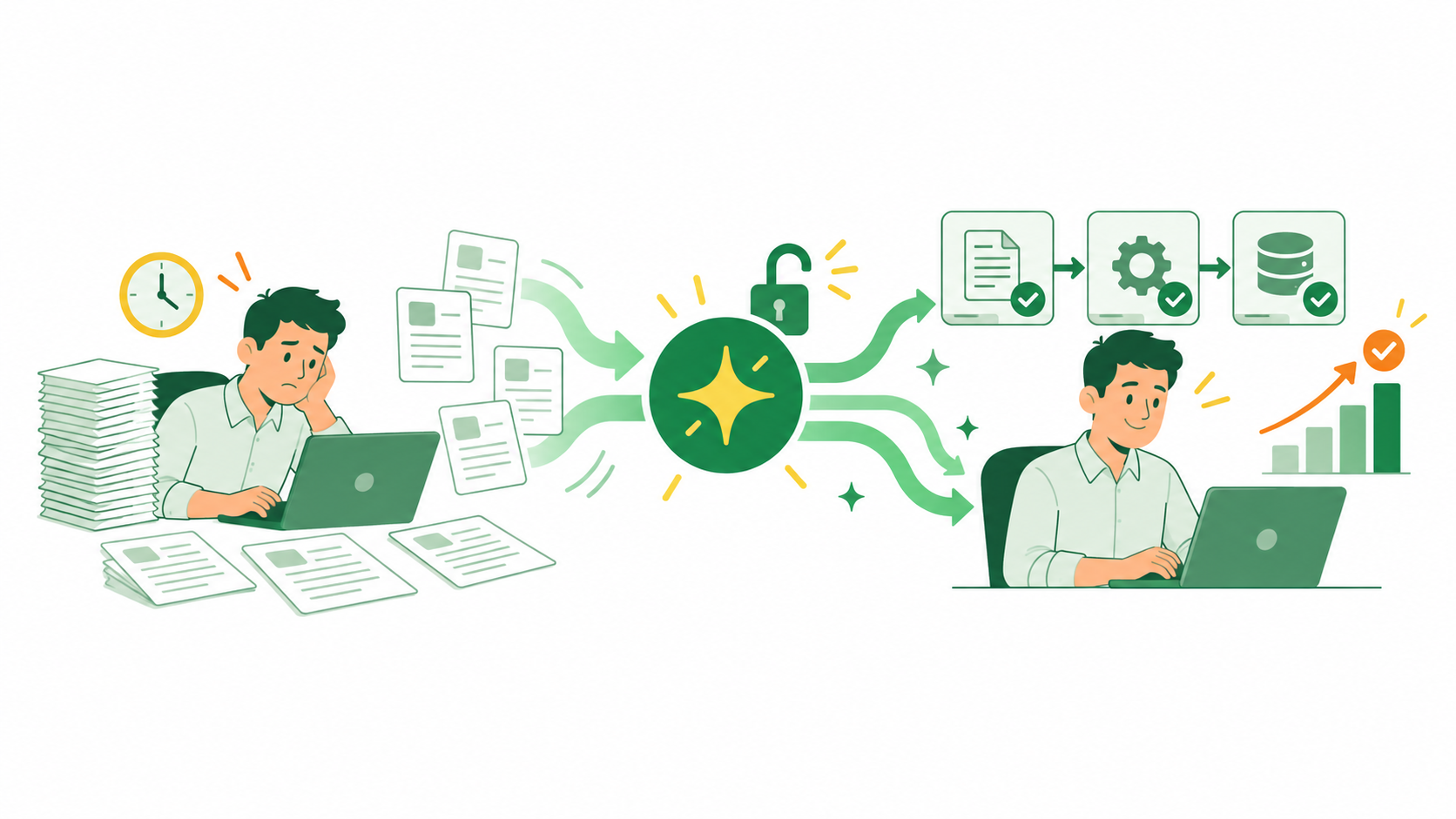 Desbloqueando la Eficiencia: Cómo la IA Transforma los Procesos Repetitivos en el B2B