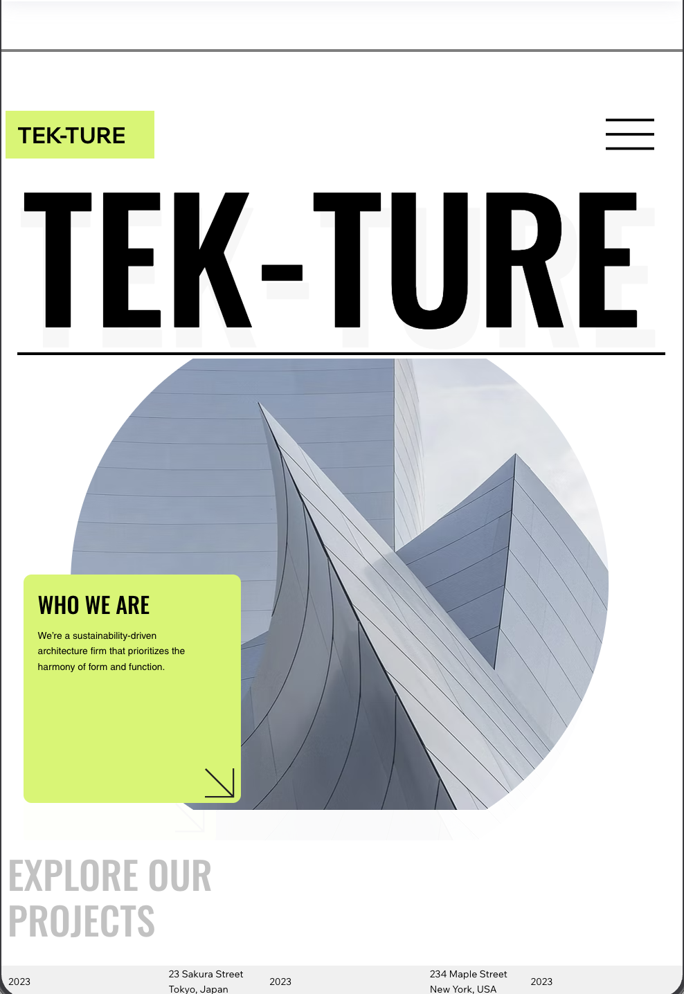 TEK-TURE - Mobile View