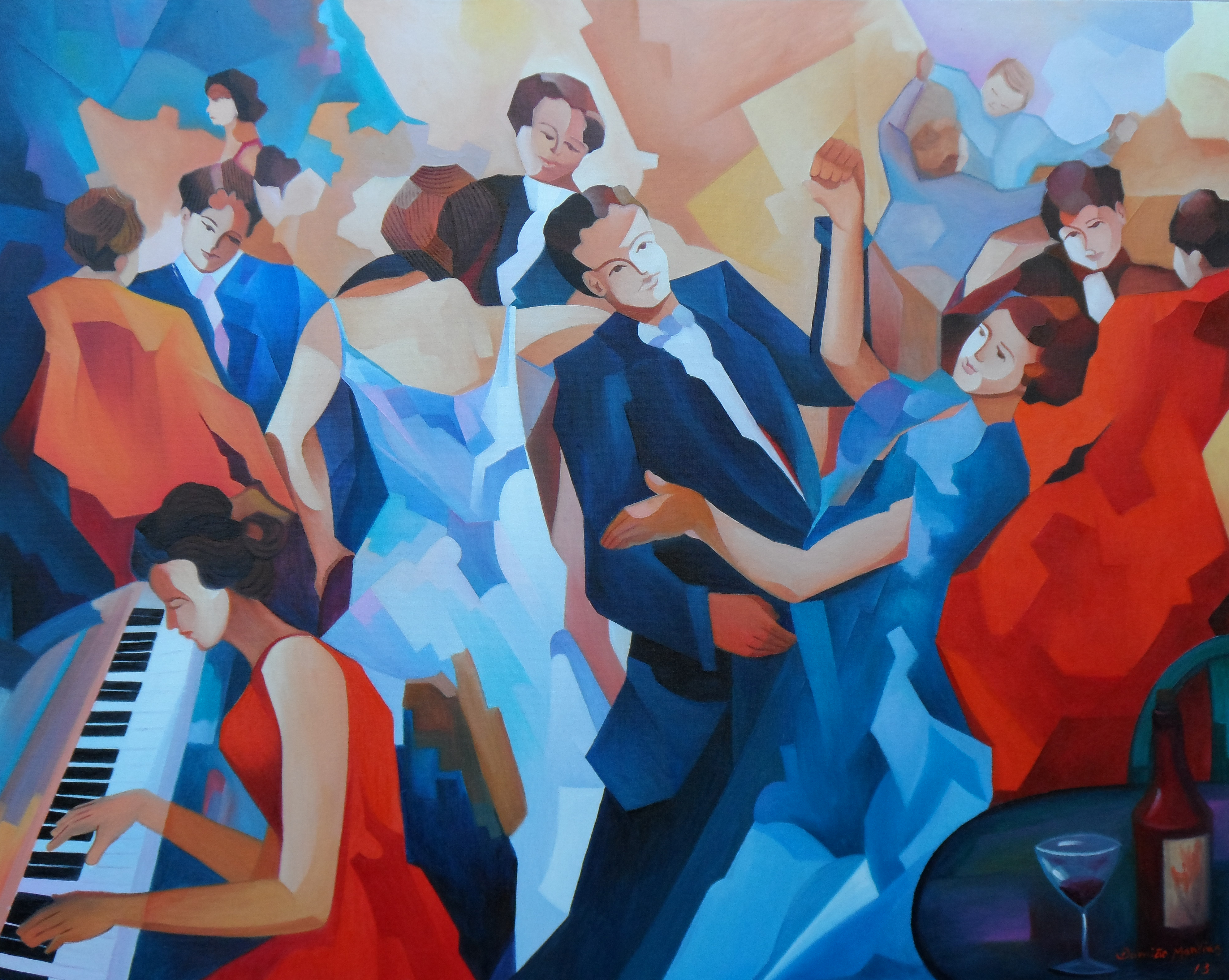 BAILE  - Damião Martins - Óleo sobre Tela (100 x 80)