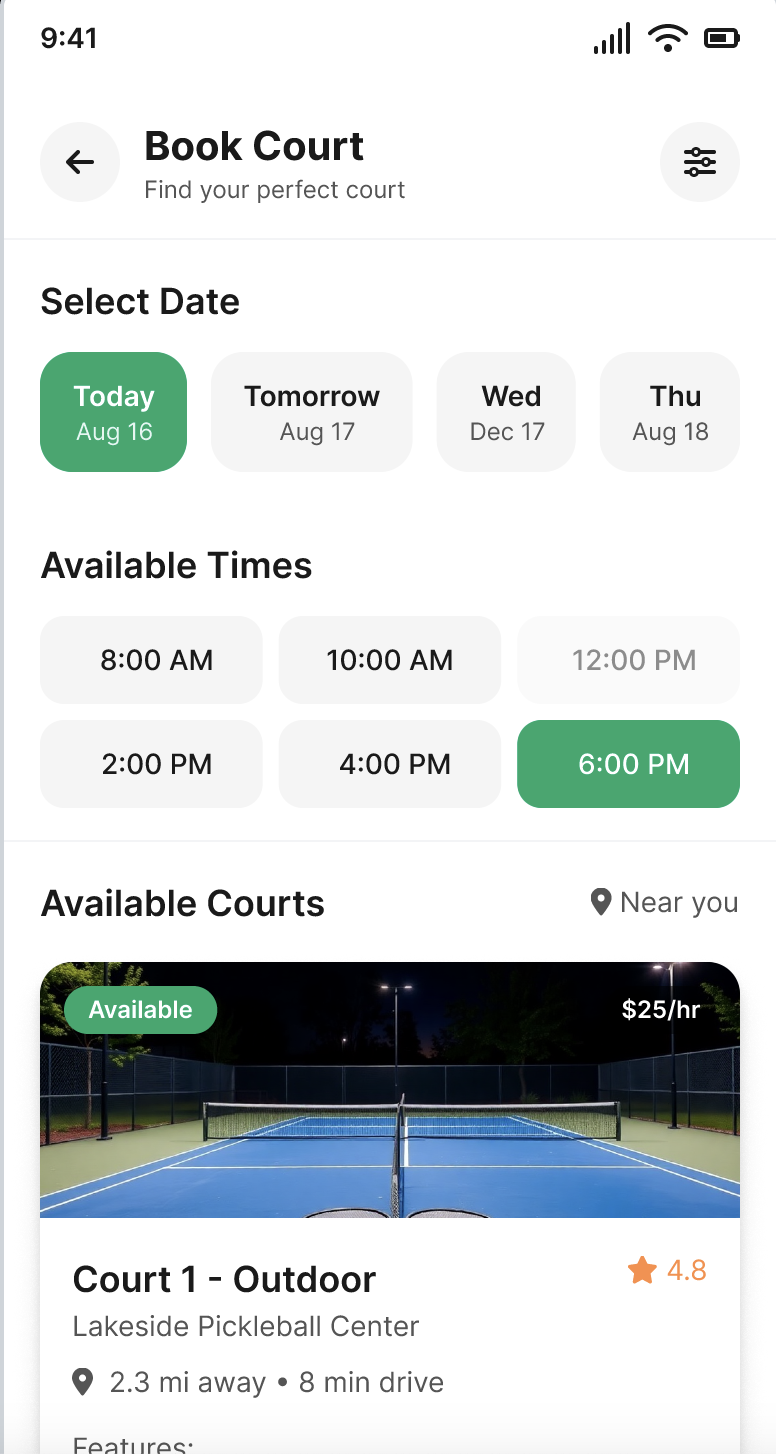 Book a Court
