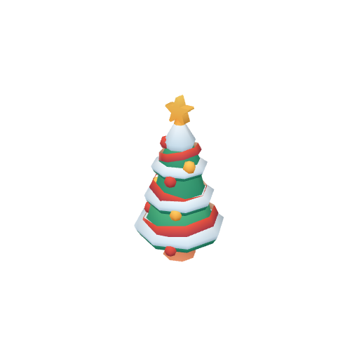 Tree Decorated Snow