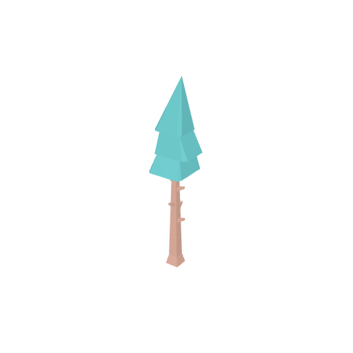 Tree Pine Tall B Detailed