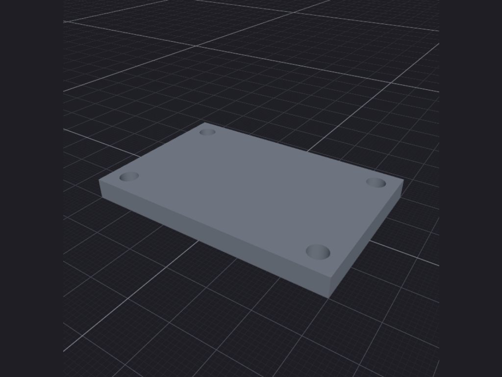 Drill four corner holes