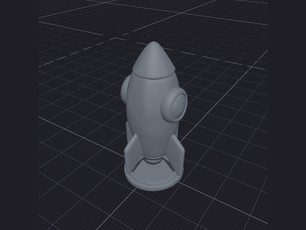 Retro rocket ornament