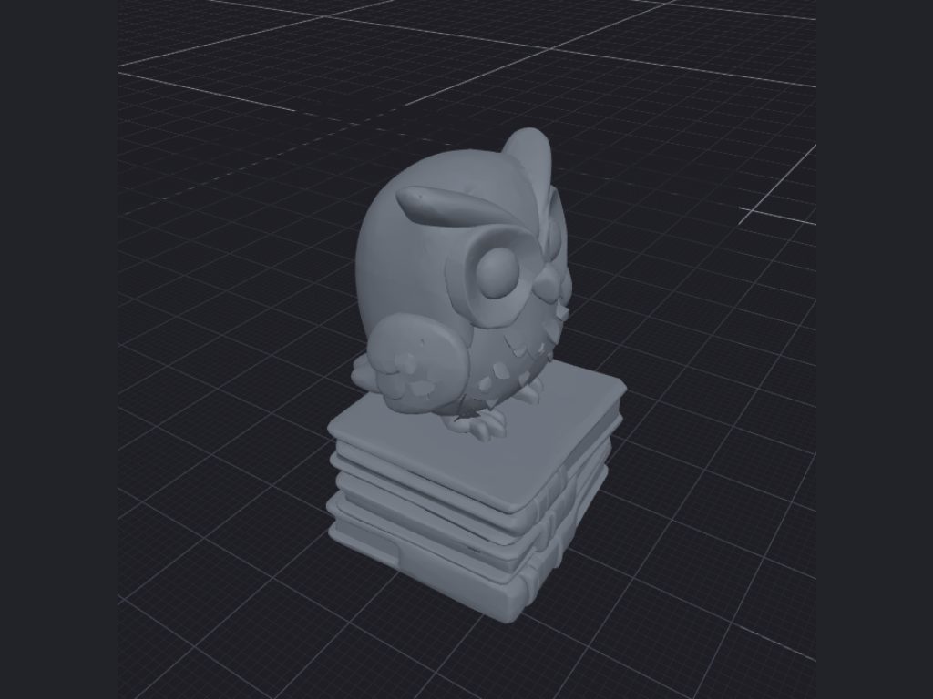 Owl on a stack of books