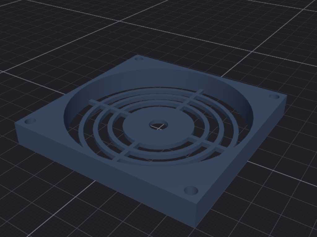 80 mm fan frame and guard
