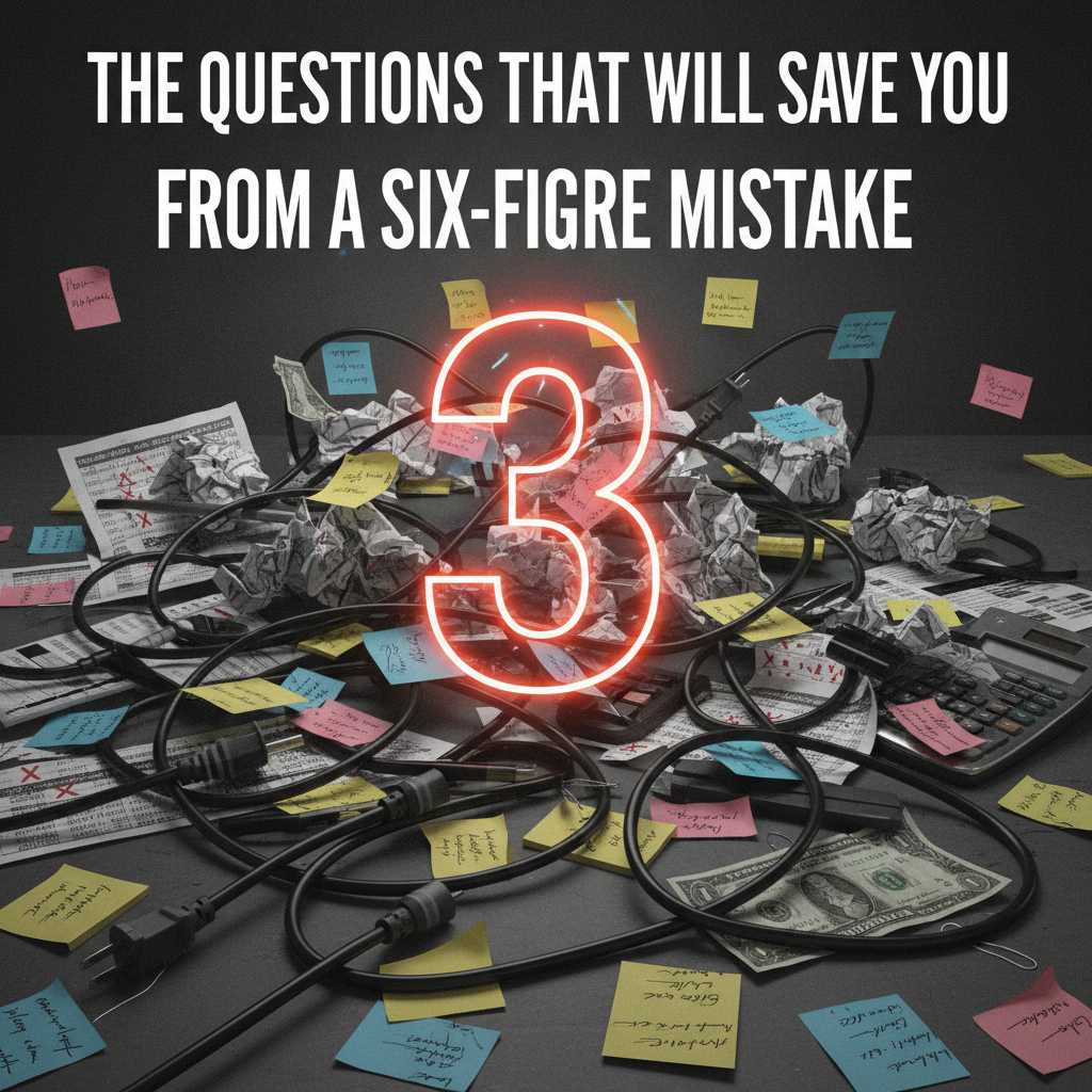 The 3 Questions That Will Save You From a Six-Figure Mistake.