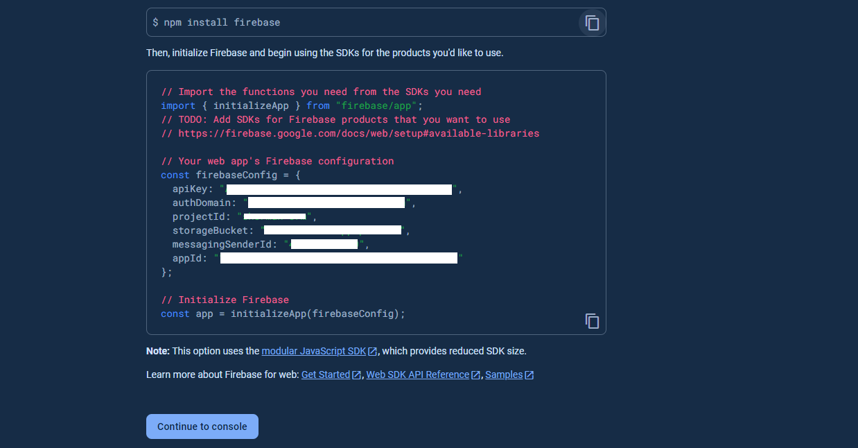 firebase installation