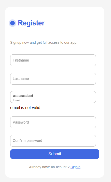 Vue.js Form Validation