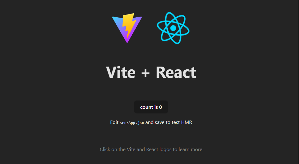 New react app starting page New react app starting page