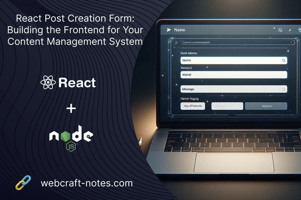 React Post Creation Form: Building the Frontend for Your Content Management System