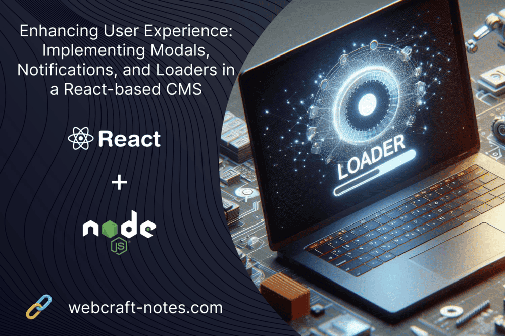 Enhancing User Experience: Implementing Notifications, Modals and Loaders in a React-based CMS