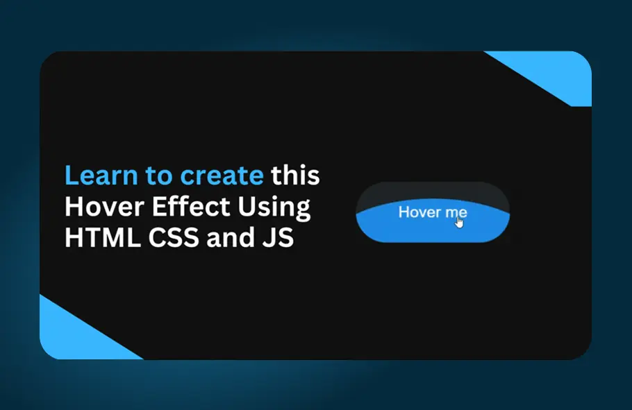 Cool Button Hover Effect: A Step By Step Tutorial using HTML, CSS and JavaScript thumbnail