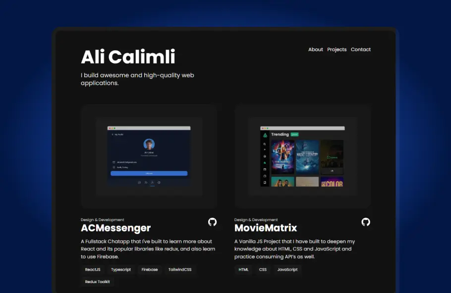 Developer Portfolio Template thumbnail