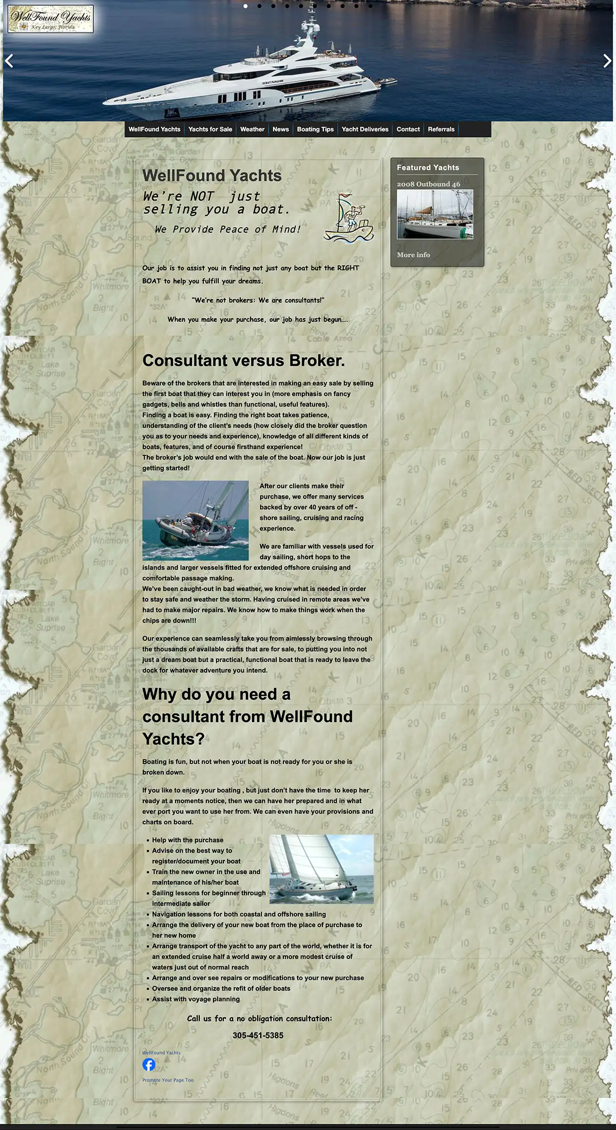 Wellfound Yachts - Professional Yacht broker website design Wellfound Yachts - custom website design