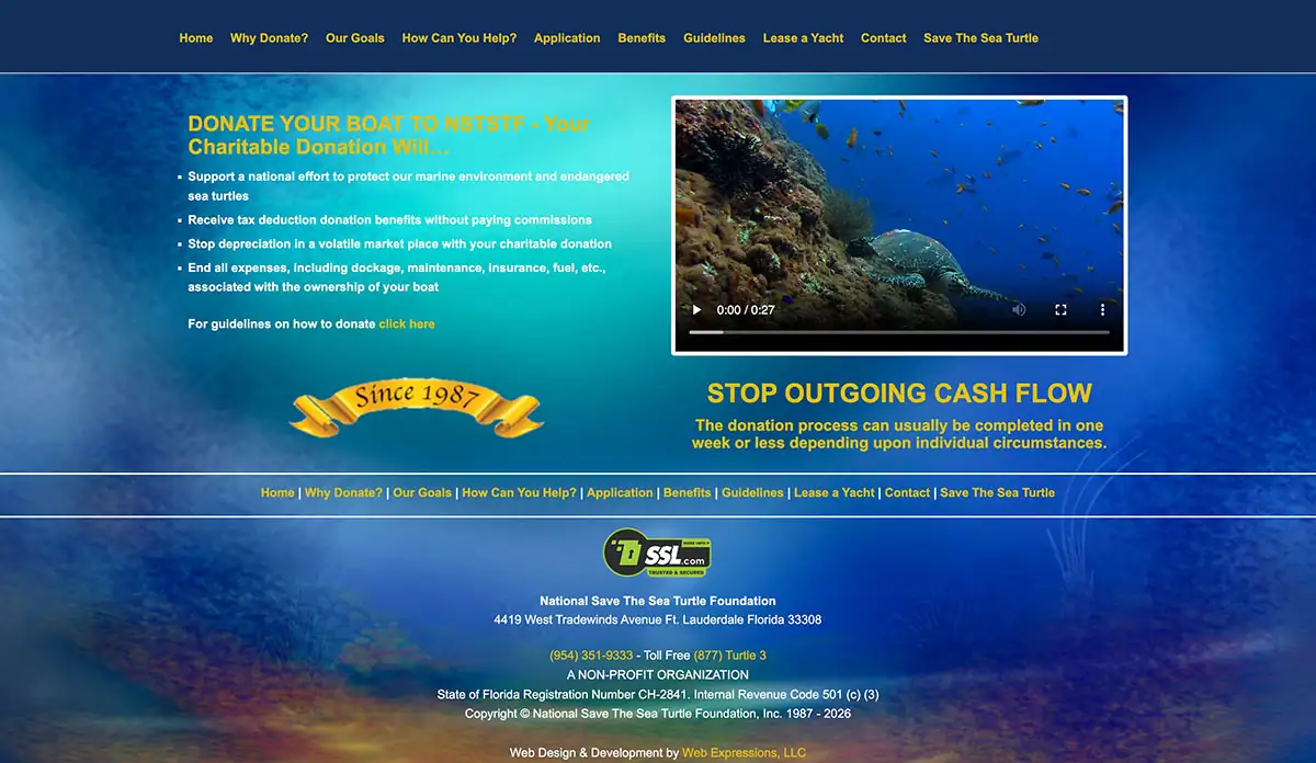 Donate Your Boat To Charity - custom website design
