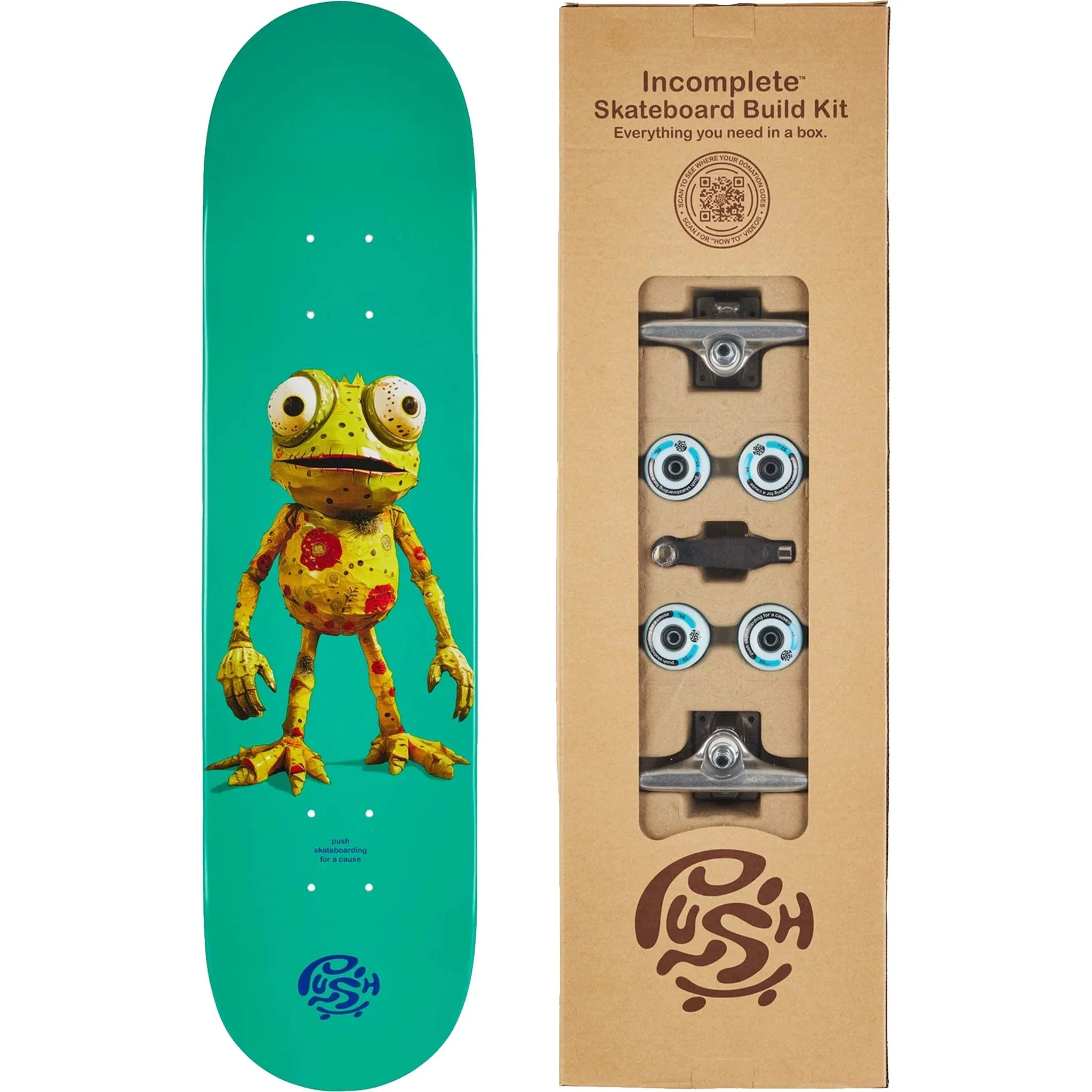 push frogster fp incomplete skateboard complete