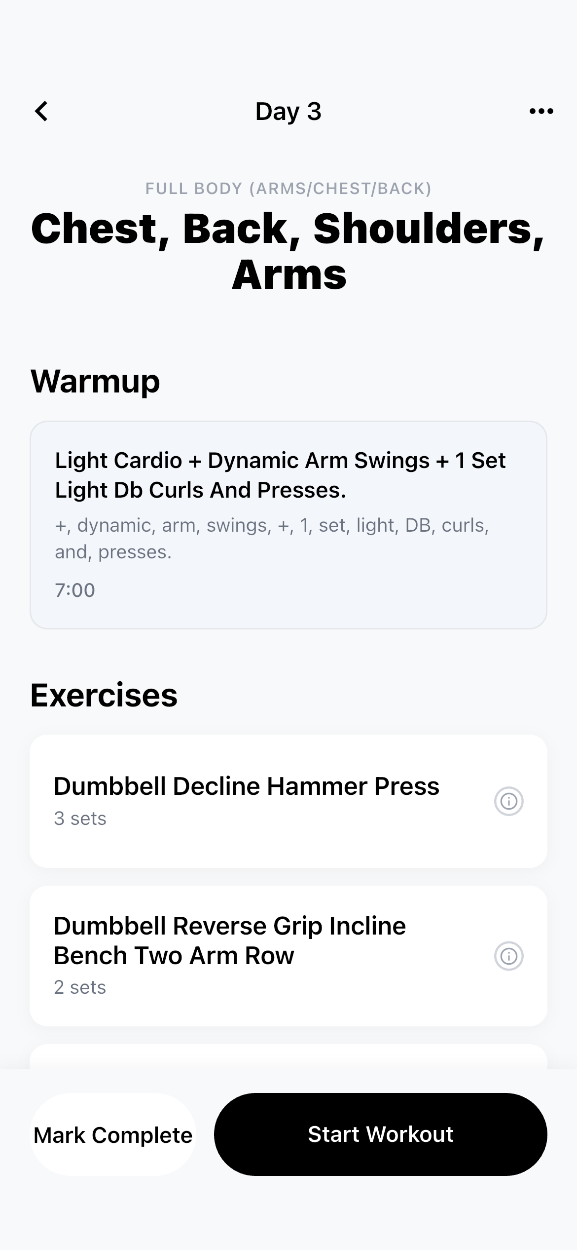 Step 3: Get Your Customized Workout