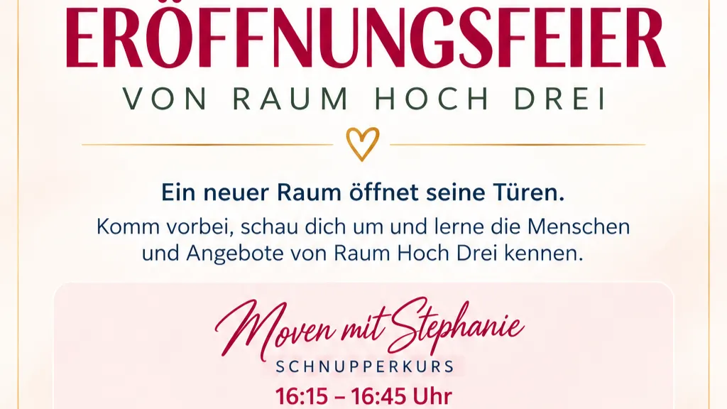 Eröffnung Raum Hoch Drei