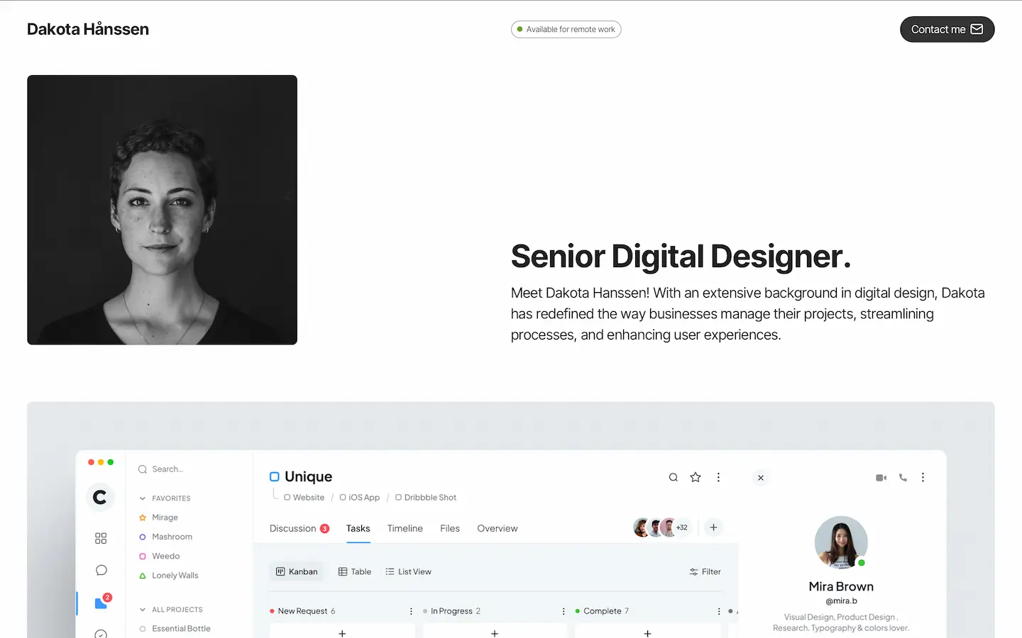 Preview the Dakota Webit website template