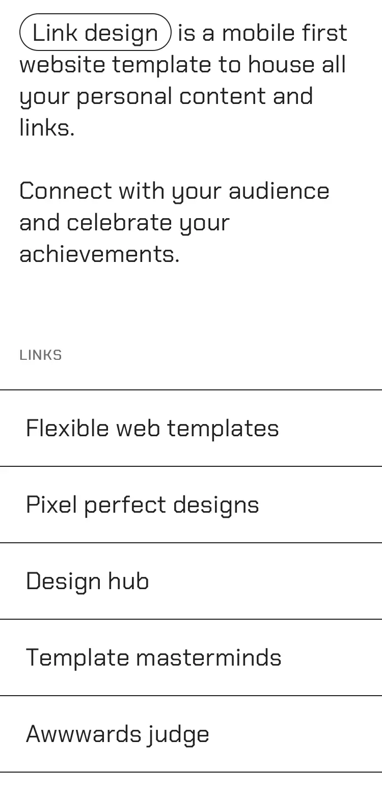 Preview the Link Webit website template