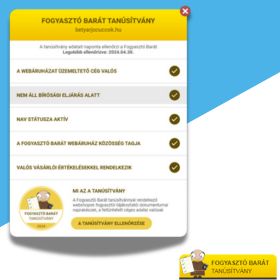 FogyasztóBarát tanúsítvány, amire minden új webárúháznak szüksége van!