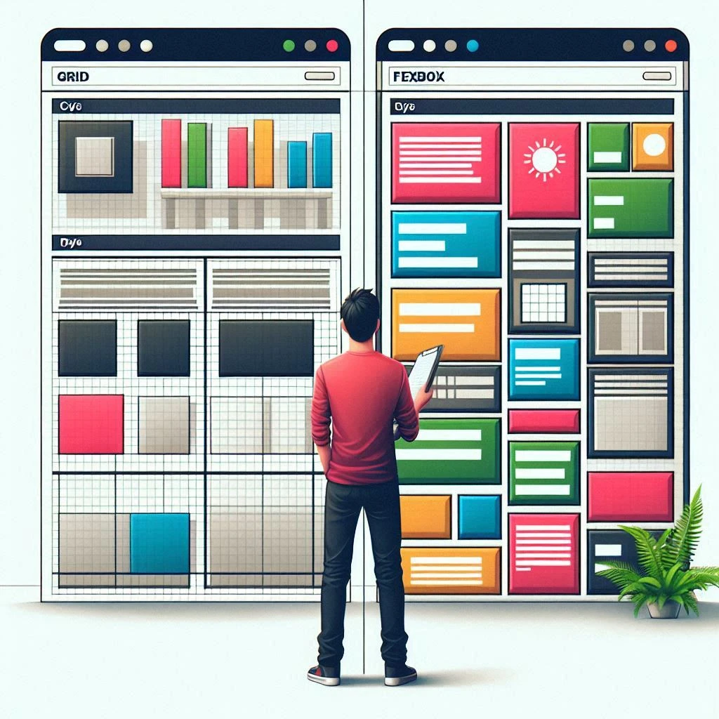 השוואה בין Grid ל-Flexbox בCSS