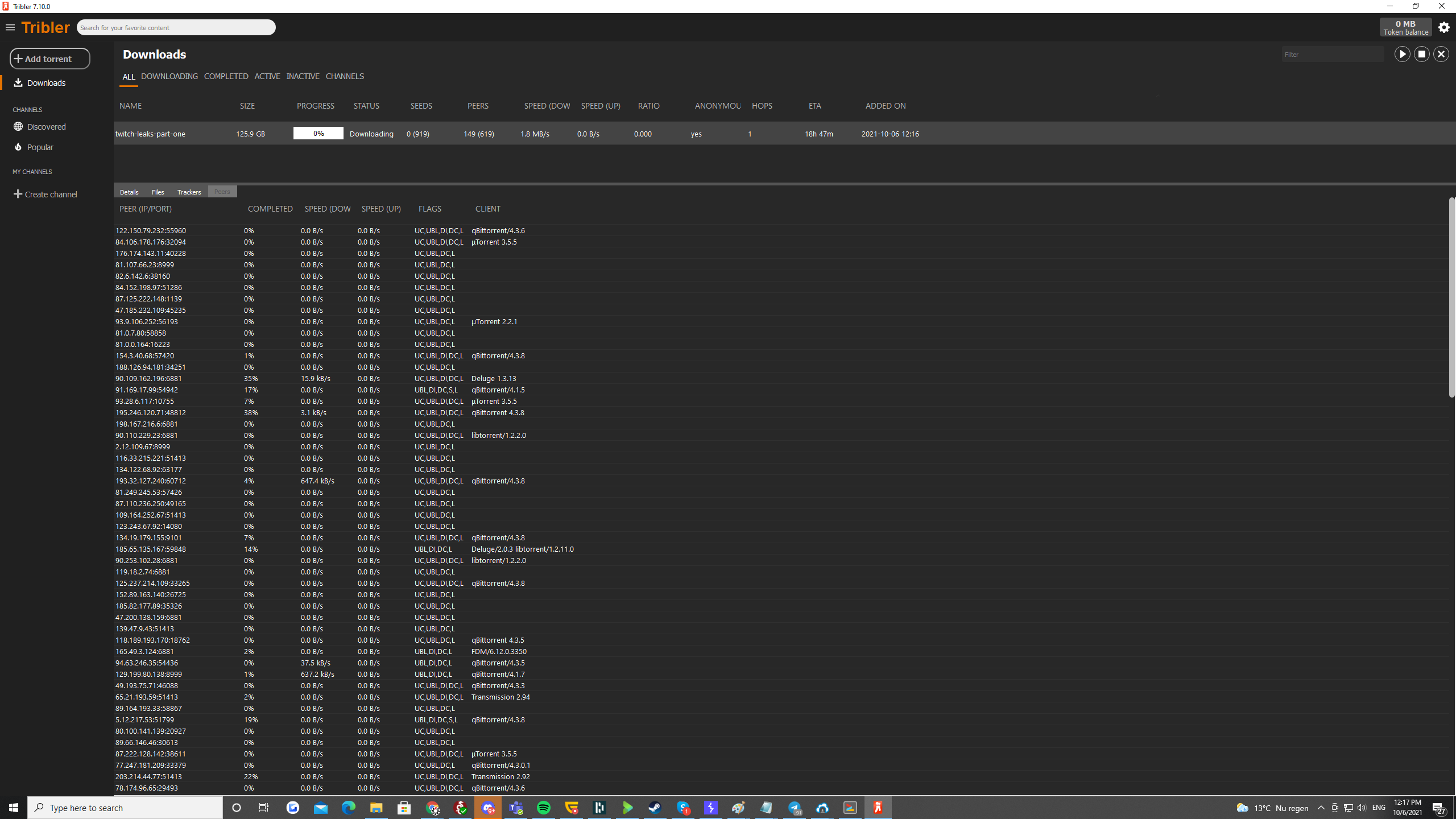 Seeders Downloading Twitch Source Code