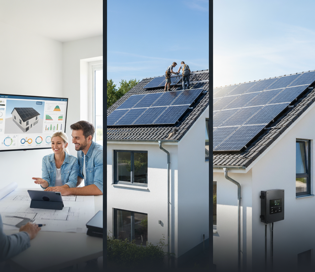 Photovoltaikanlage auf einem Hausdach