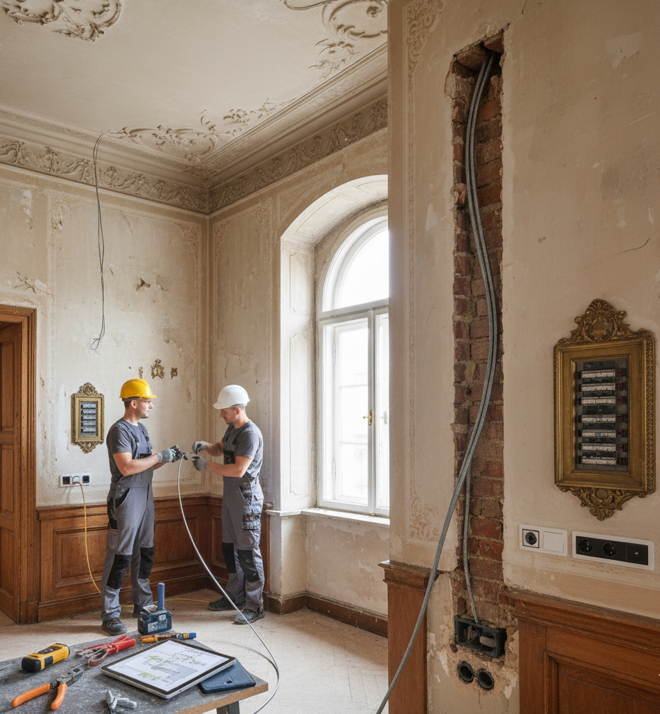 Altbausanierung mit Stuckdecke