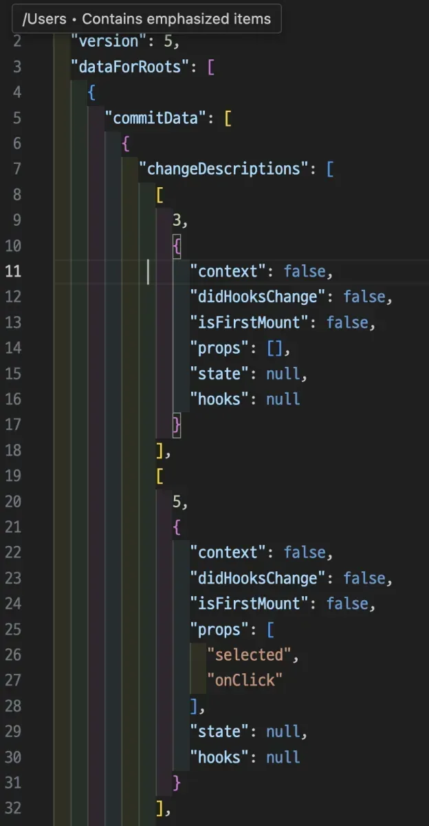 출력되는 JSON 값
