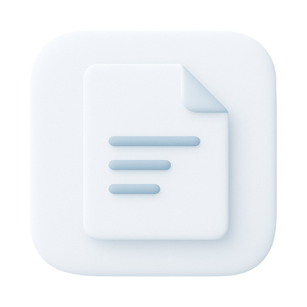 3D Document Icon