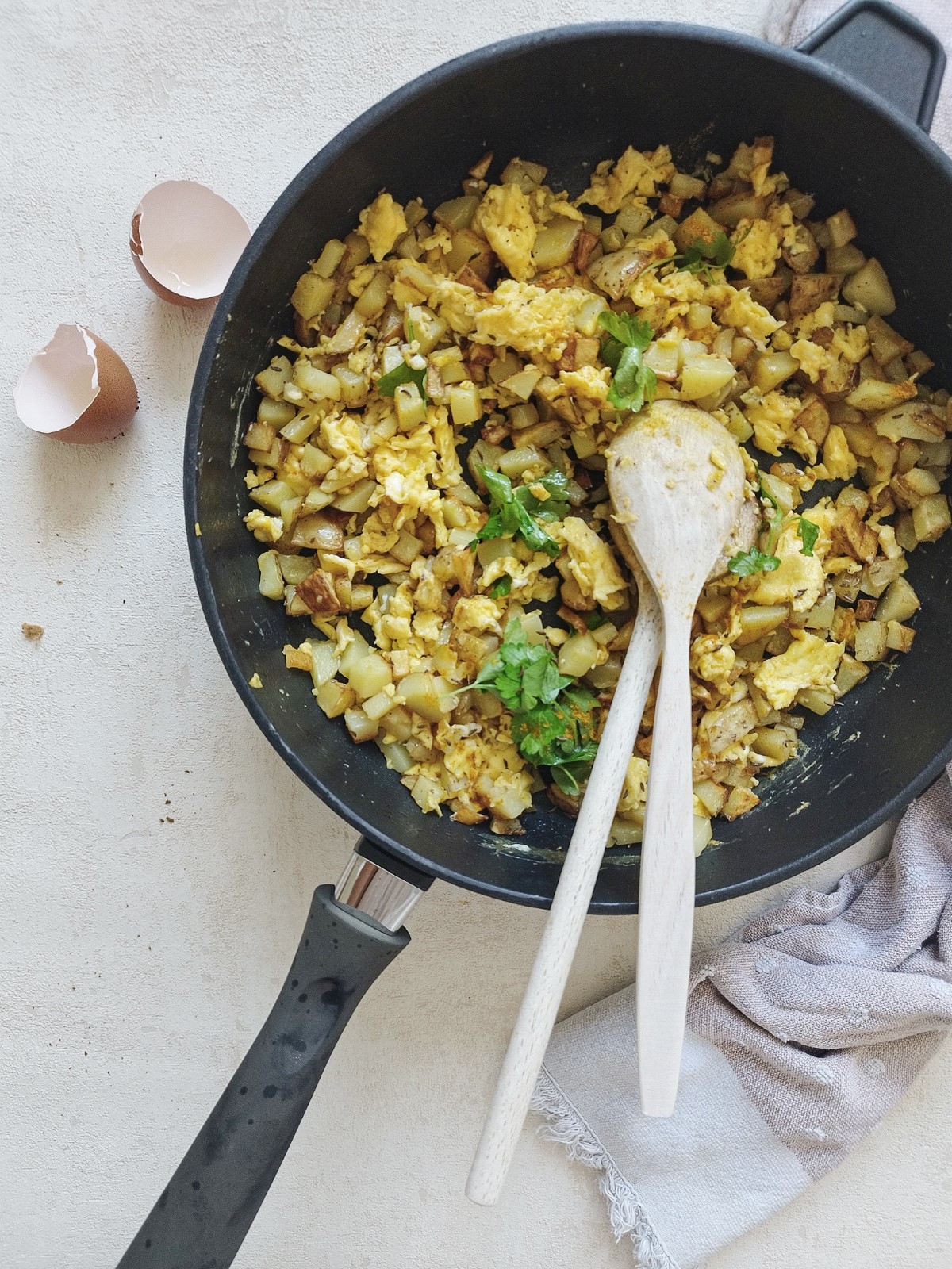 Breakfast Potatoes with Scrambled  Eggs - Title of the Recipe