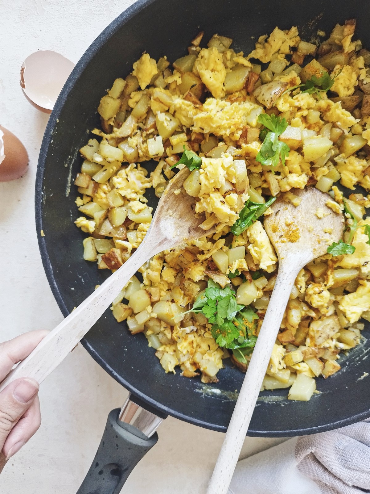 Breakfast Potatoes with Scrambled  Eggs - alt