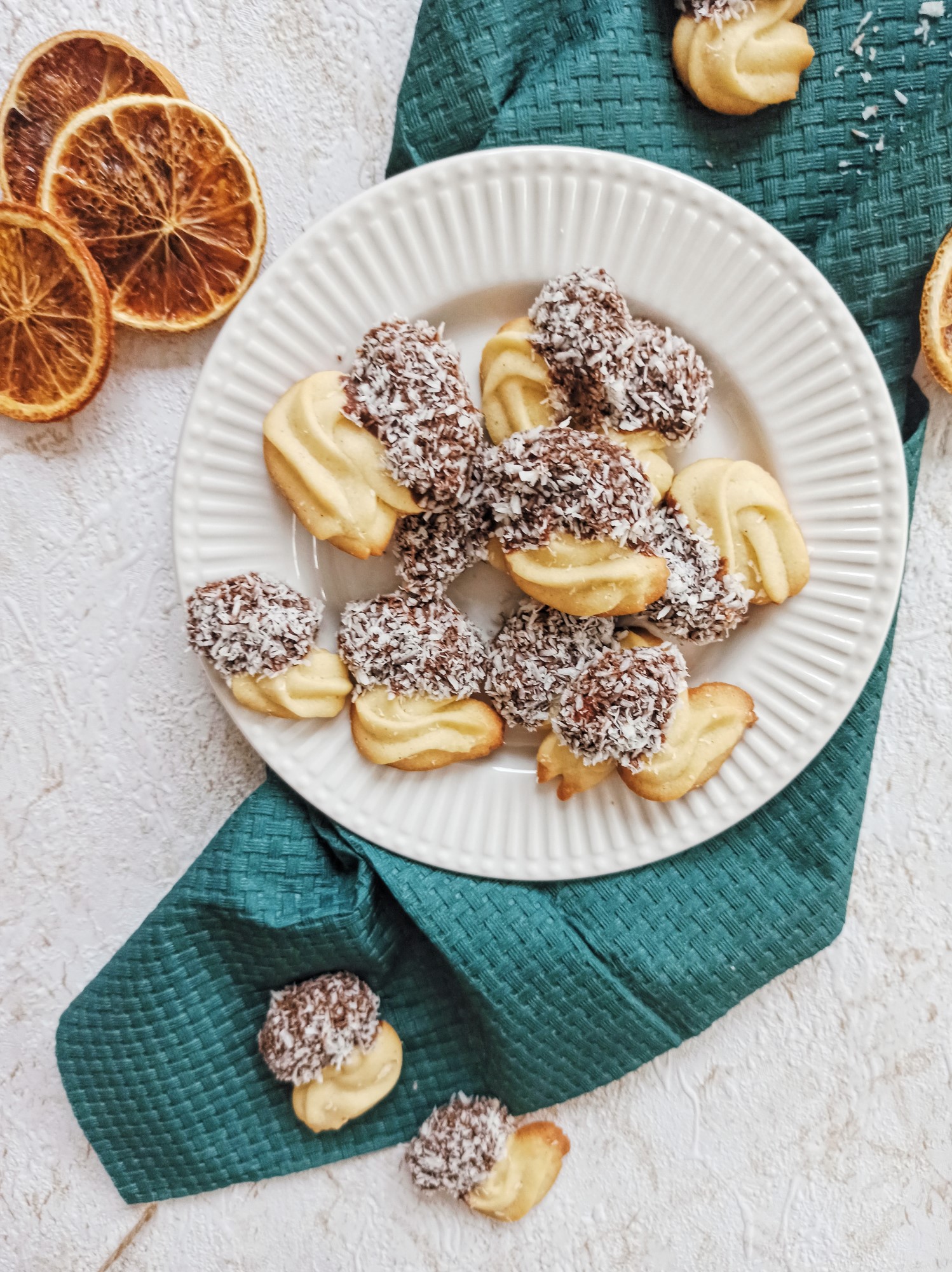 Butterkekse mit Schokolade  - alt