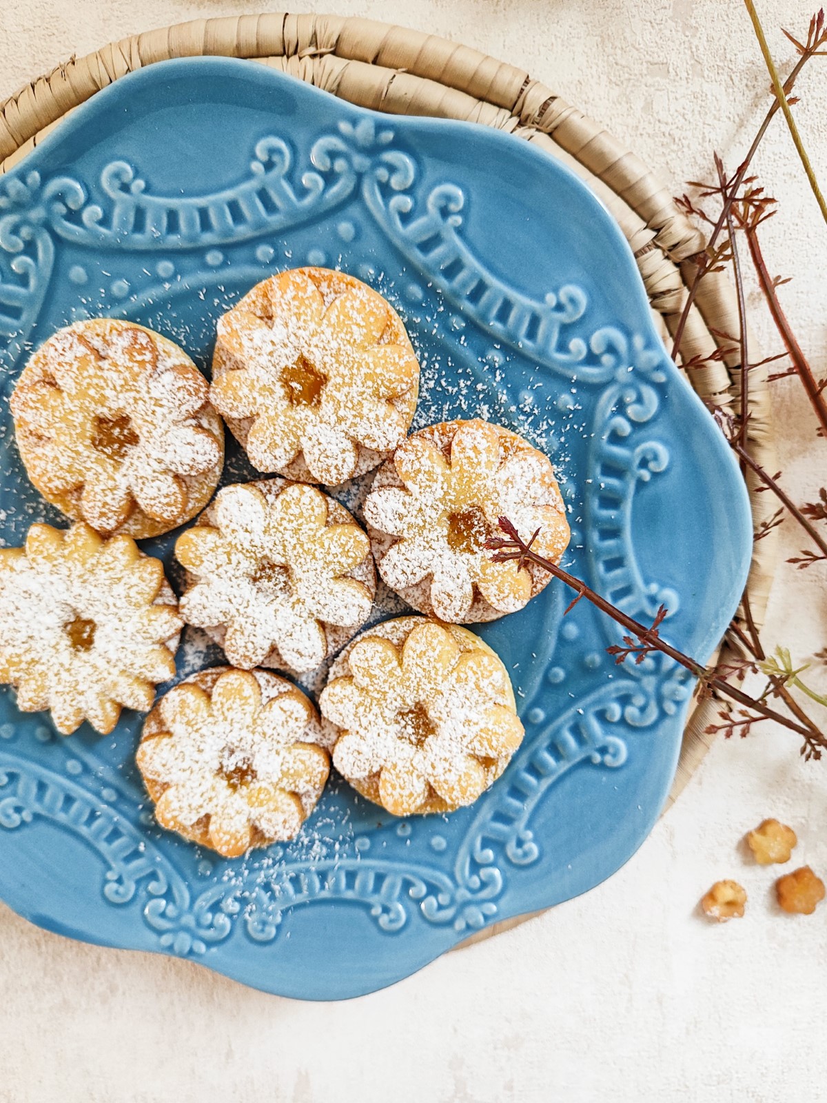 Butterkekse mit Zitronen Curd - Butter cookies with lemon curd