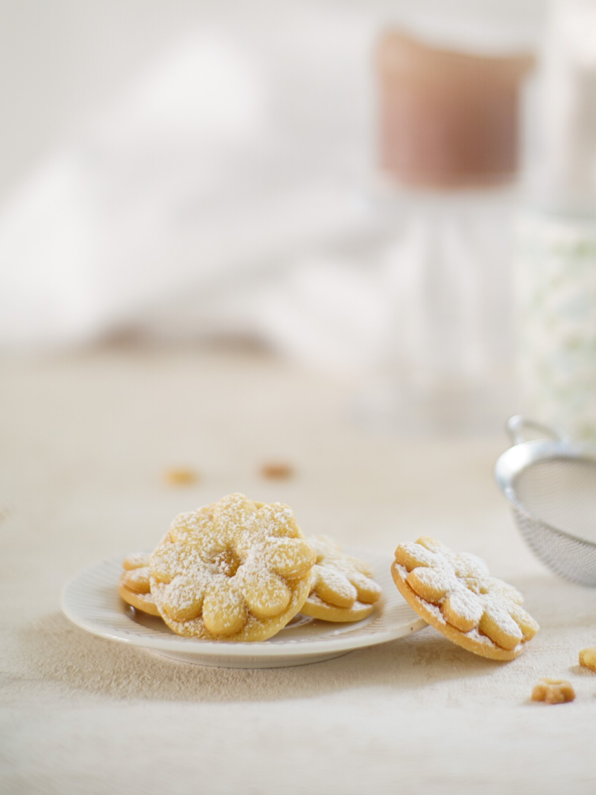 Butterkekse mit Zitronen Curd - Butter cookies with lemon curd